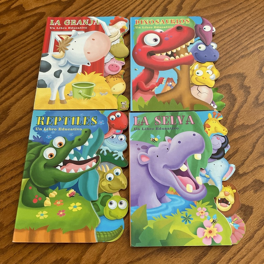 Vision St. Hard Cover Educative Spanish Animal Books - Set of 4